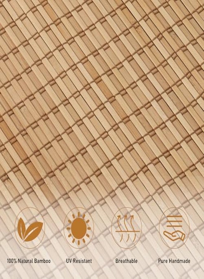 SEEYE Cordless Bamboo Roman Shades, Blackout Natural Bamboo Blinds for Indoor Windows, Roll Up Blind Privacy Shade for Home, Office, Door, UV Resistant & Easy to Install,31" W x 64" H, Carbonized - Image 5